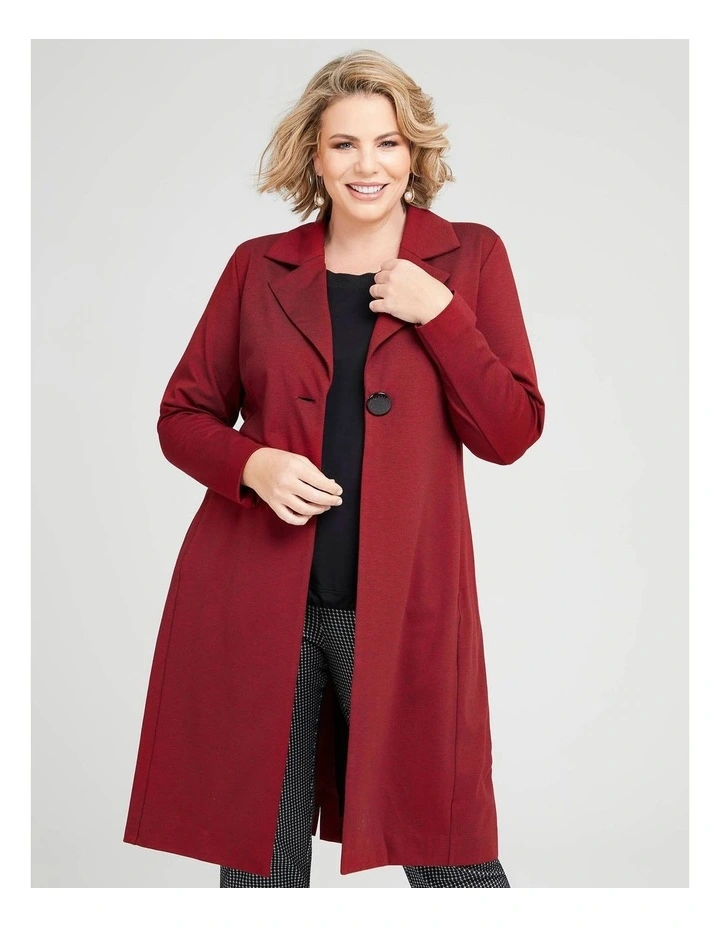 Outlet β Taking Shape Strike A Pose Longline π§₯ Coat Red/black π