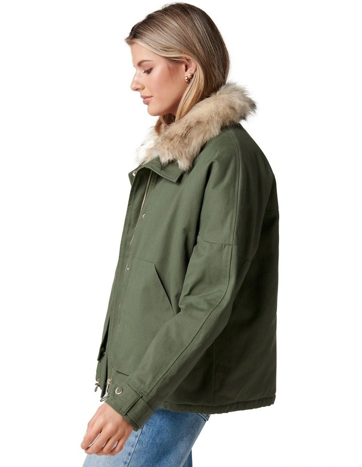 Cheapest π Forever New Elle Short Parka In Green 𧨠- Image 3