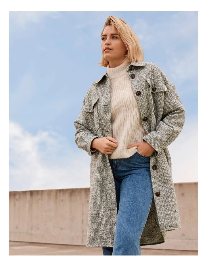 Budget π Vero Moda Rosie Shacket Laurel Wreath π - Image 2