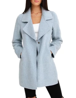 Best Sale π Belle & Bloom Ex-Boyfriend Wool Blend Oversized π§₯ Coat Lt Blue π€©