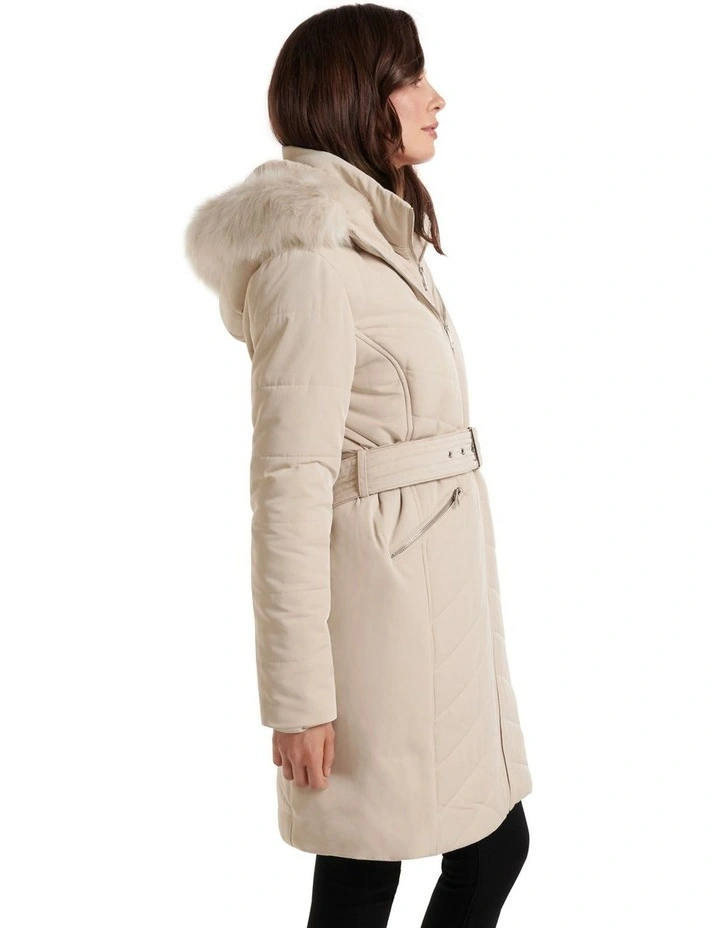 Brand new β Forever New Pia Quilted Puffer Jacket In Brown π - Image 3