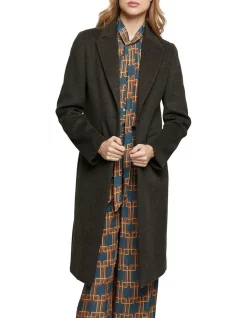 New 🎁 Oxford Ruby Wool Rich Tailored 🧥 Coat Deep Olive 😀