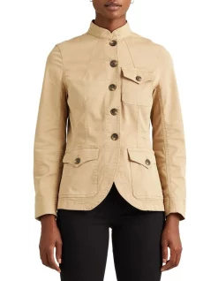 Best deal 🥰 Lauren Ralph Lauren Stretch-Cotton Chino Jacket In Beige 🤩