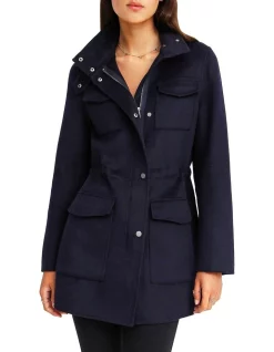 Promo 🤩 Belle & Bloom Heartbreaker Wool Blend Utility 🧥 Coat 🥰