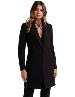 New ๐ Forever New Cleo Single Breasted ๐งฅ Coatigan Black ๐