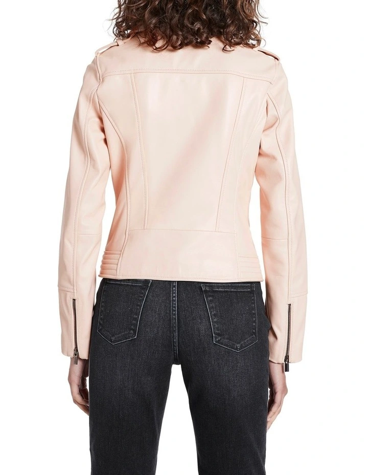 Cheap β Marcs Bennie Leather Biker Jacket Rose π - Image 3