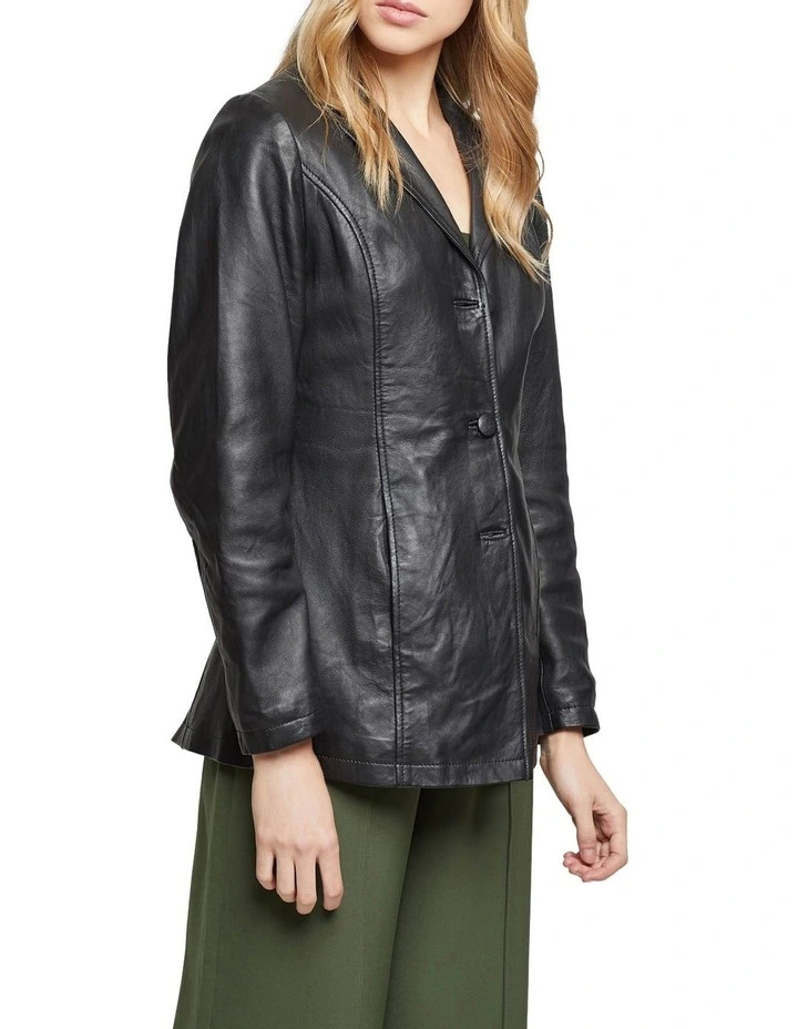 Flash Sale ⨠Oxford Jude Leather Blazer Black 𧨠- Image 2