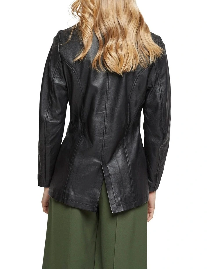 Flash Sale ⨠Oxford Jude Leather Blazer Black 𧨠- Image 3