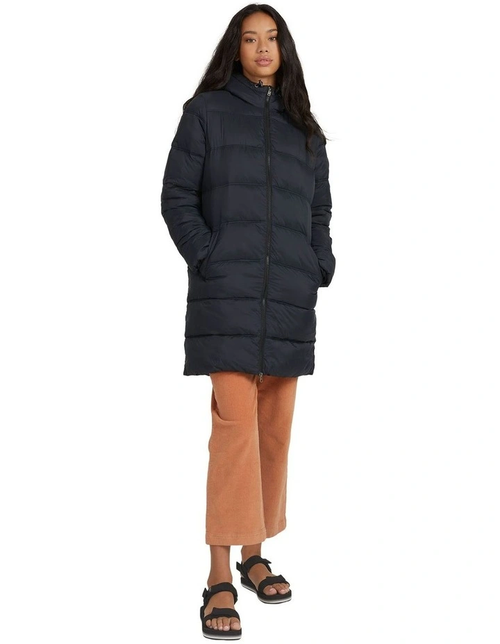 Deals π Roxy Crest Of The Break Longline Hooded Puffer Jacket In Black π - Image 4