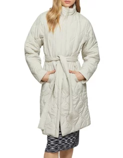 Promo π€© Oxford Mila Eco Filling Quilted Puffa π§₯ Coat Ecru π