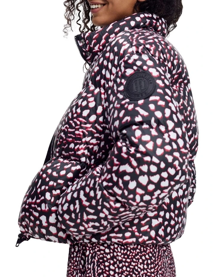 Hot Sale π₯ Tommy Hilfiger Printed Down Puffer Jacket Large In Feather Print π - Image 4