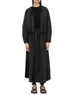 Hot Sale 🥰 Veronika Maine Sporty Poly Bomber Jacket In Black 🤩