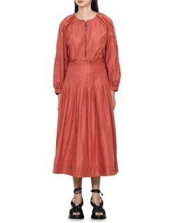 Coupon 🧨 Veronika Maine Air Taffeta Short Jacket In Clay ✔️