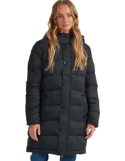 New π Roxy Ocean Peaks Long Puffer Jacket In Anthracite β€οΈ