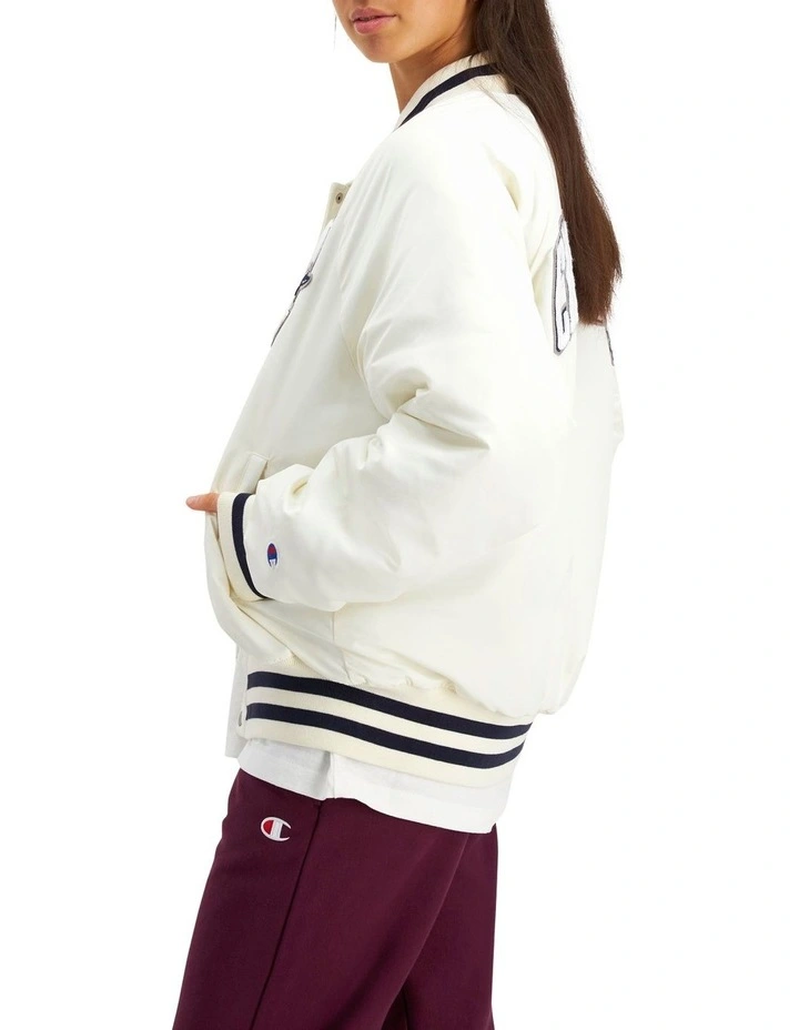 Budget π― Champion Collegiate Heritage Letterman Jacket In Chalk White β€οΈ - Image 2