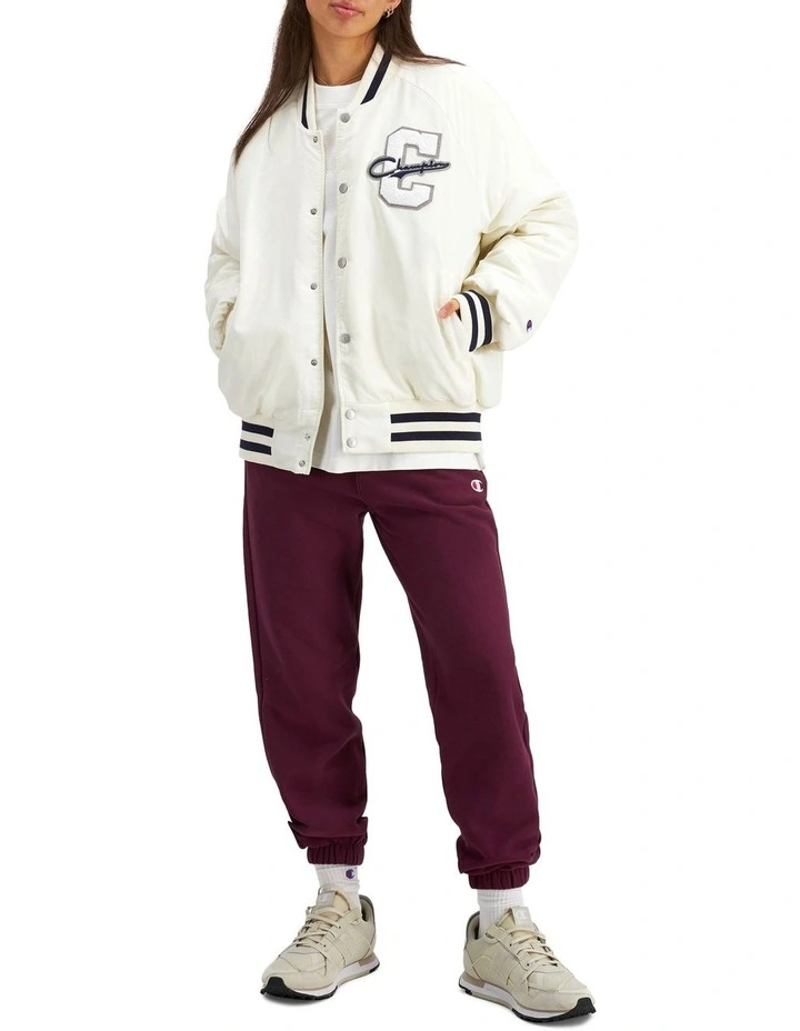 Budget π― Champion Collegiate Heritage Letterman Jacket In Chalk White β€οΈ - Image 4