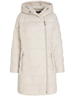 Outlet 💯 Lauren Ralph Lauren Quilted Down 🧥 Coat In Beige 🌟