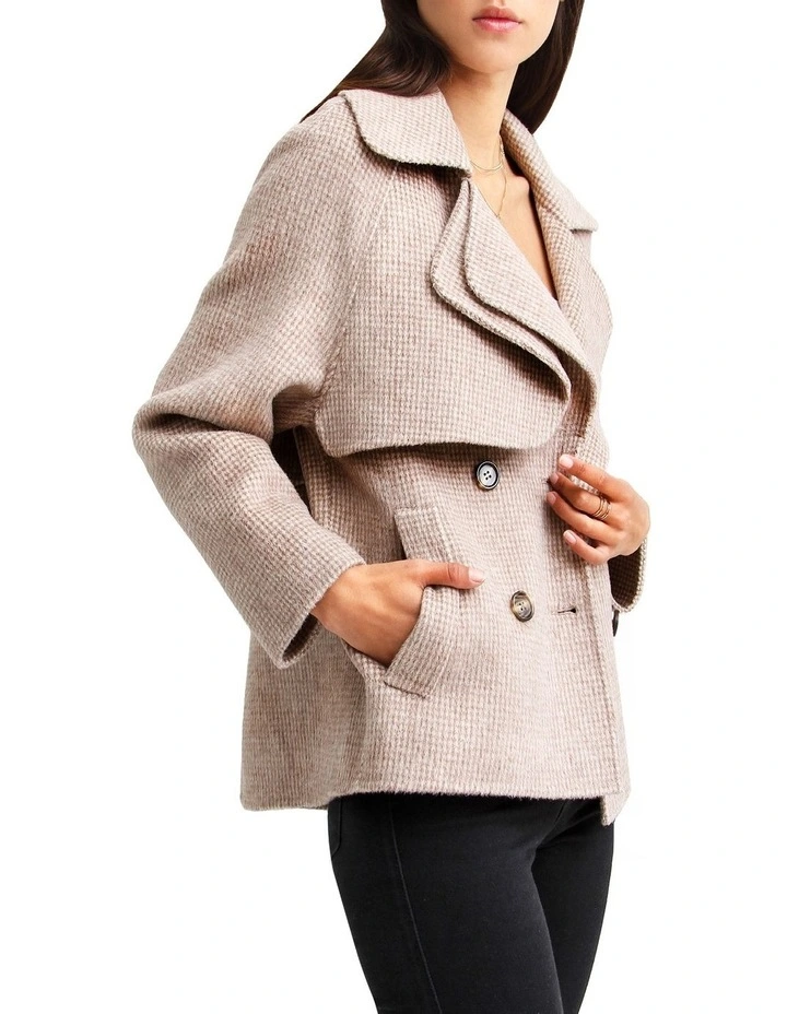 Best deal π Belle & Bloom I'm Yours Beige Wool Blend Peacoat π - Image 2