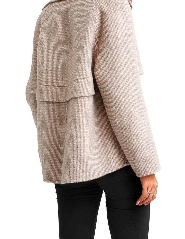 Best deal π Belle & Bloom I'm Yours Beige Wool Blend Peacoat π - Image 3