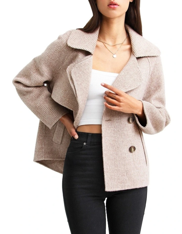 Best deal π Belle & Bloom I'm Yours Beige Wool Blend Peacoat π - Image 4
