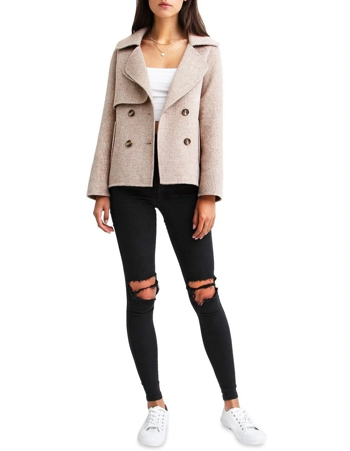 Best deal π Belle & Bloom I'm Yours Beige Wool Blend Peacoat π - Image 6