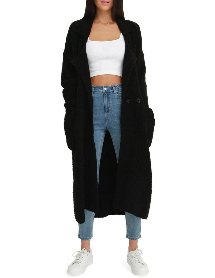 Budget βοΈ Belle & Bloom Born To Run Sustainable Sweater π§₯ Coat Black βοΈ - Image 4