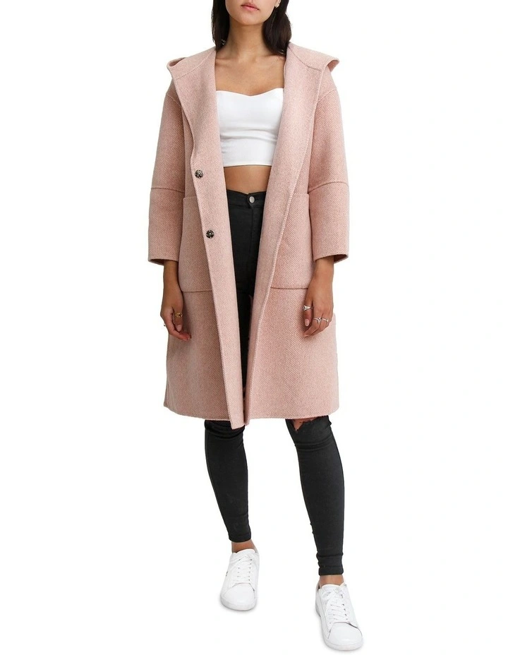 Discount π Belle & Bloom Walk This Way Blush Wool Blend Oversized π§₯ Coat π―