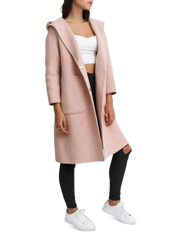 Discount π Belle & Bloom Walk This Way Blush Wool Blend Oversized π§₯ Coat π― - Image 3