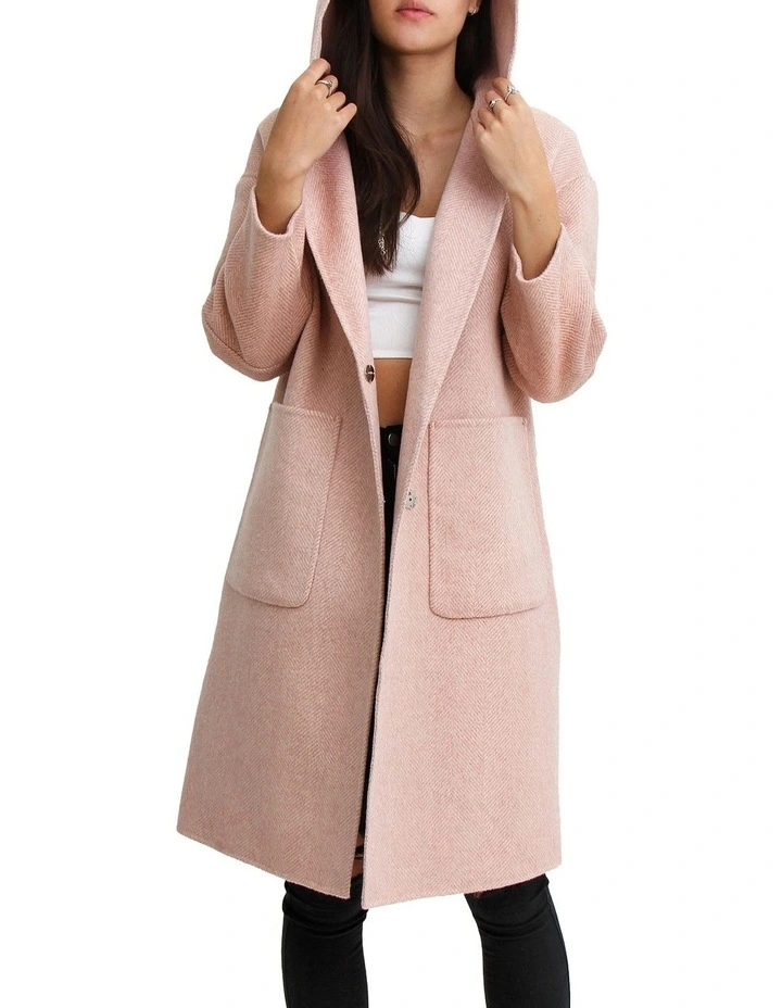 Discount π Belle & Bloom Walk This Way Blush Wool Blend Oversized π§₯ Coat π― - Image 6