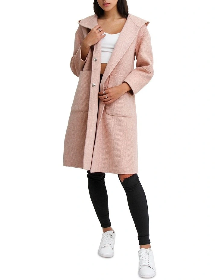 Discount π Belle & Bloom Walk This Way Blush Wool Blend Oversized π§₯ Coat π― - Image 7