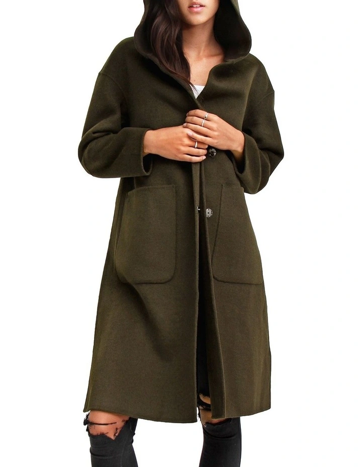 Wholesale π Belle & Bloom Walk This Way Military Wool Blend Oversized π§₯ Coat β - Image 4