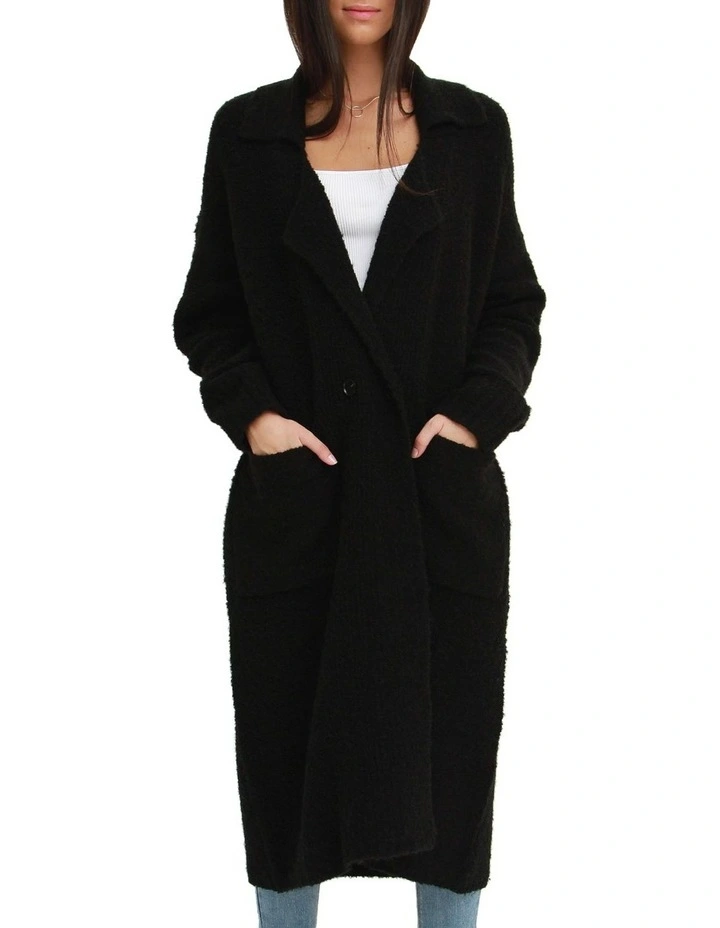 Budget βοΈ Belle & Bloom Born To Run Sustainable Sweater π§₯ Coat Black βοΈ - Image 6