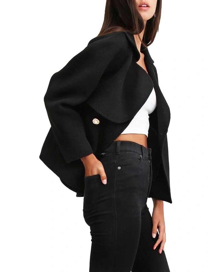 Discount π Belle & Bloom I'm Yours Black Wool Blend Peacoat π₯ - Image 2