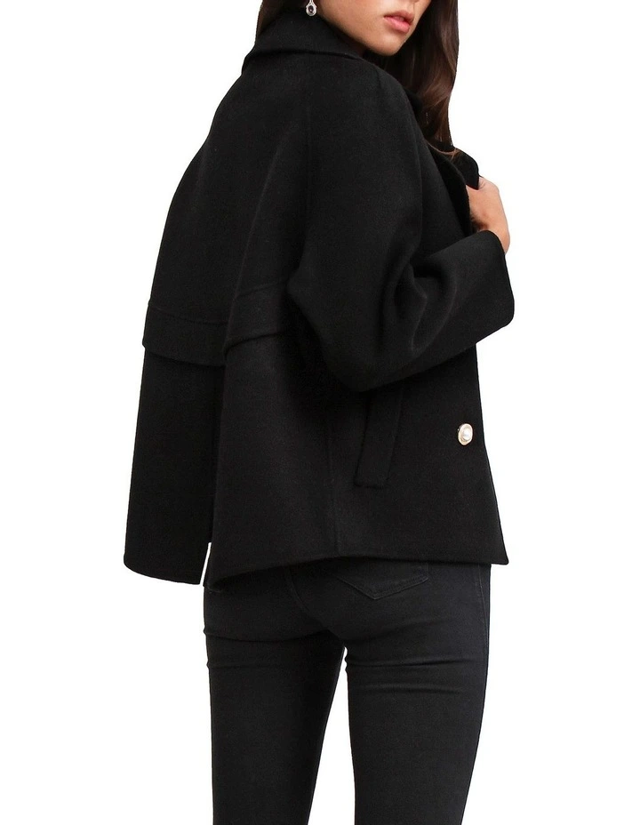 Discount π Belle & Bloom I'm Yours Black Wool Blend Peacoat π₯ - Image 3