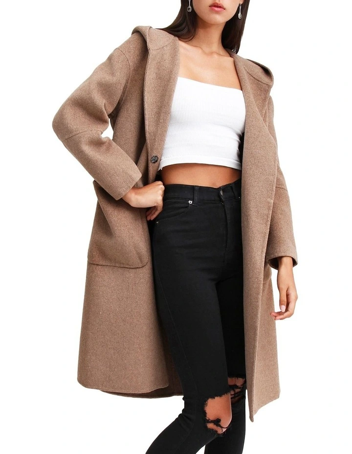Cheap π― Belle & Bloom Walk This Way Oat Wool Blend Oversized π§₯ Coat WTWX20OAT π - Image 6