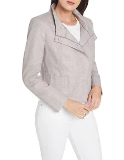 Best Pirce 👏 David Lawrence Danielle Linen Jacket In Grey 🛒