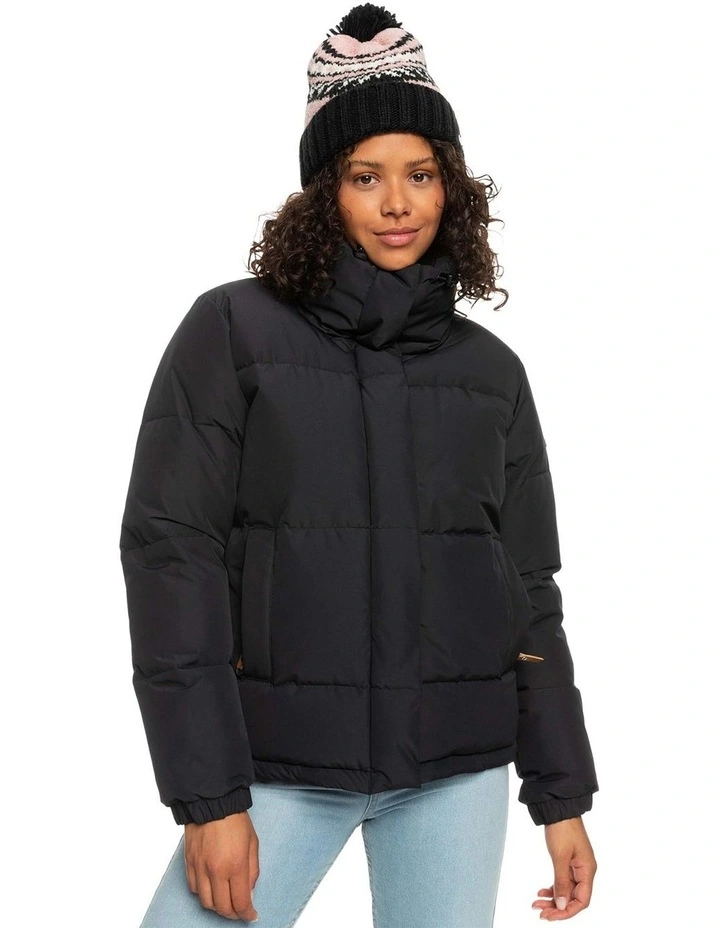 Hot Sale π Roxy Winter Rebel Waterproof Bomber Jacket In Black βοΈ