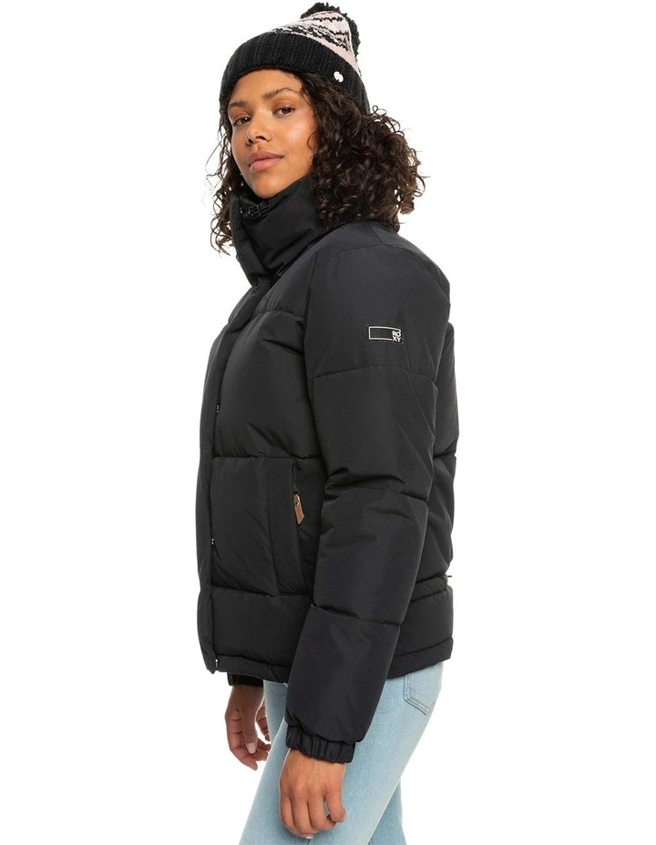 Hot Sale π Roxy Winter Rebel Waterproof Bomber Jacket In Black βοΈ - Image 3