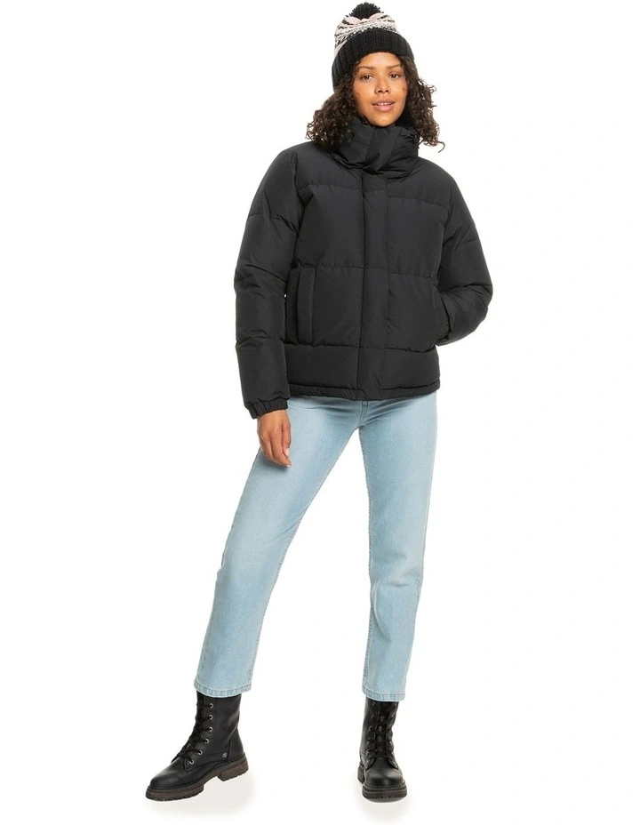 Hot Sale π Roxy Winter Rebel Waterproof Bomber Jacket In Black βοΈ - Image 5