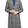 Brand new 🔔 Oxford Sunny Wool Rich Checked 🧥 Coat Navy/Ecru ⌛