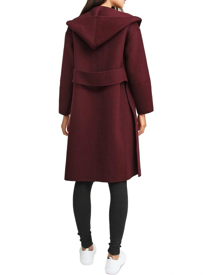 Best reviews of π Belle & Bloom Walk This Way Wool Aubergine Oversized π§₯ Coat π - Image 3