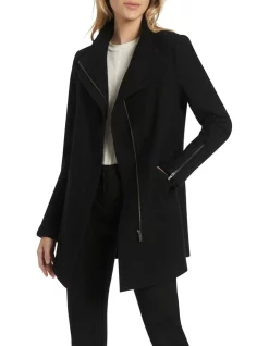 Best Pirce 💯 Marcs Rose Felted Wool 🧥 Coat In Black 🥰