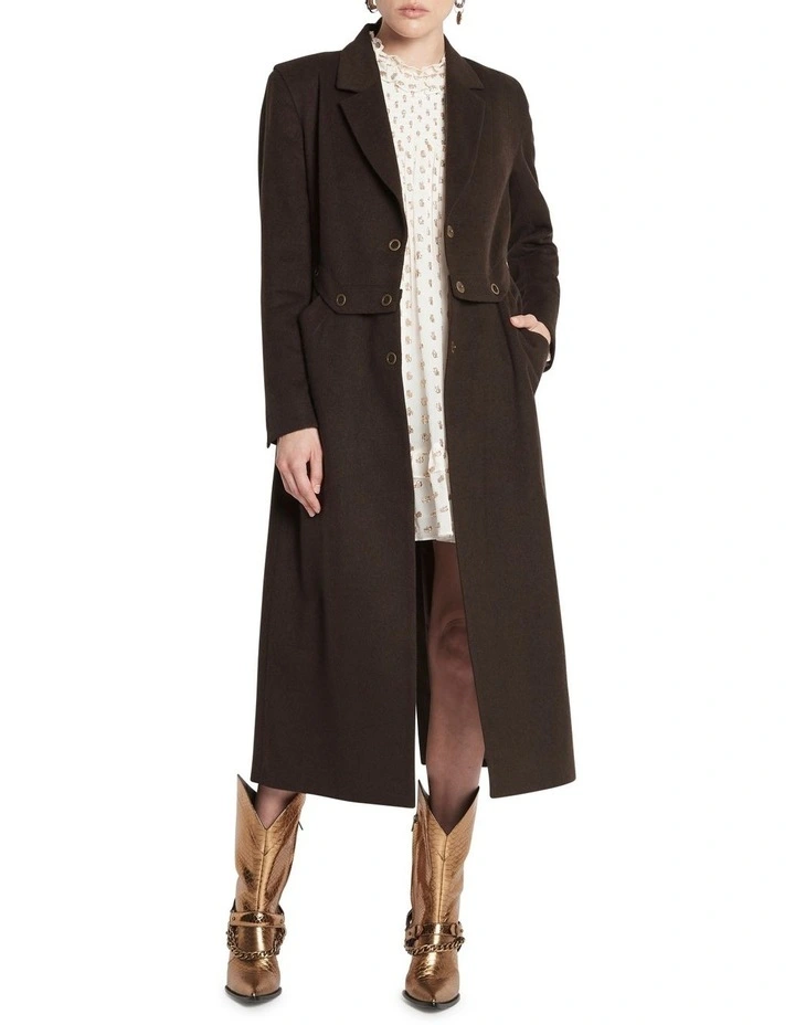 New π Sass & Bide Neolithic Times Felt π§₯ Coat In Chocolate π₯°