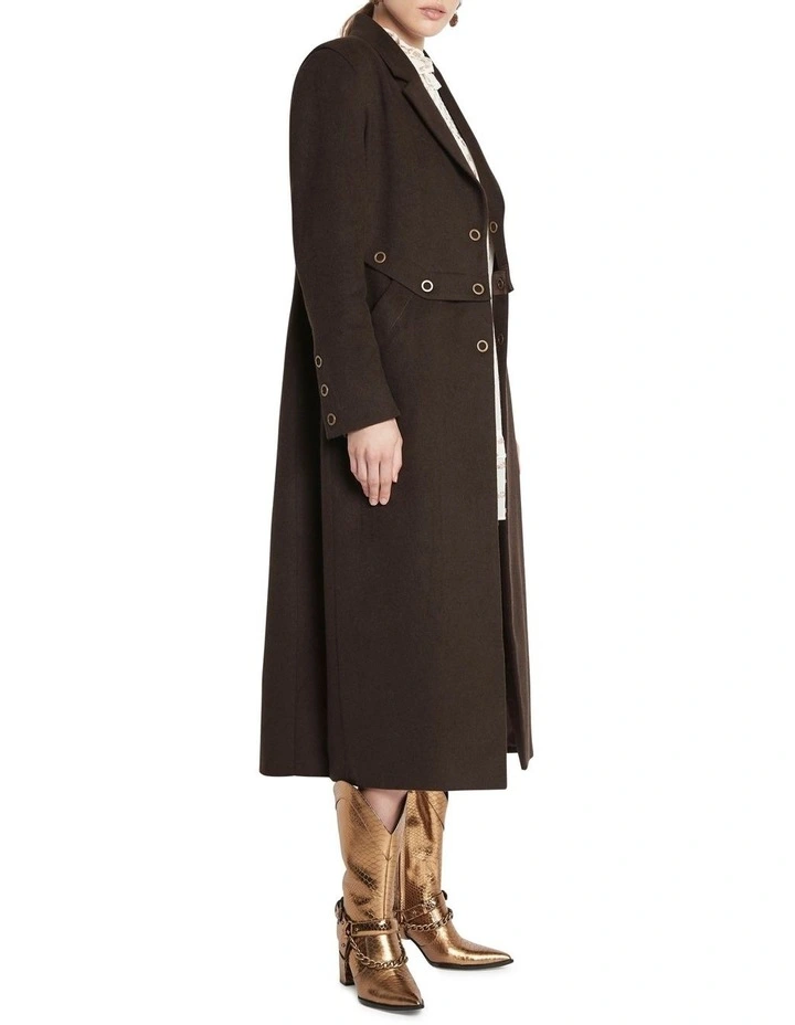 New π Sass & Bide Neolithic Times Felt π§₯ Coat In Chocolate π₯° - Image 3