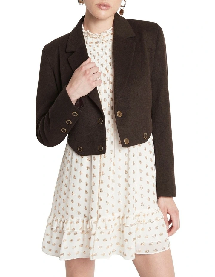 New π Sass & Bide Neolithic Times Felt π§₯ Coat In Chocolate π₯° - Image 6