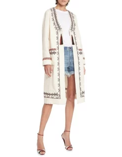 Cheapest 🥰 Sass & Bide Just Dance Light Weight 🧥 Coat Milky White 🧨