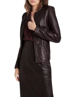Deals π David Lawrence Adelaide Leather Jacket Fig π