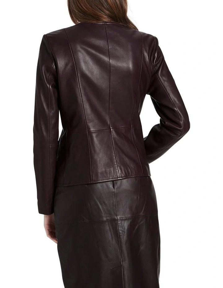 Deals π David Lawrence Adelaide Leather Jacket Fig π - Image 3
