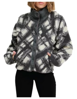 Wholesale 🎁 Belle & Bloom Cloud Nine Printed Teddy 🧥 Coat Grey 🤩