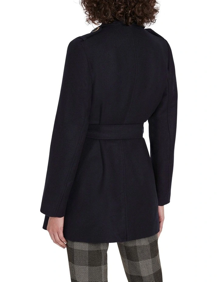 Discount βοΈ Marcs Dionne Textured π§₯ Coat In Black/Blue β - Image 3